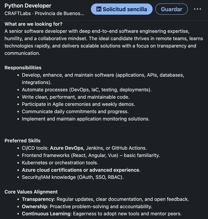 Job opening